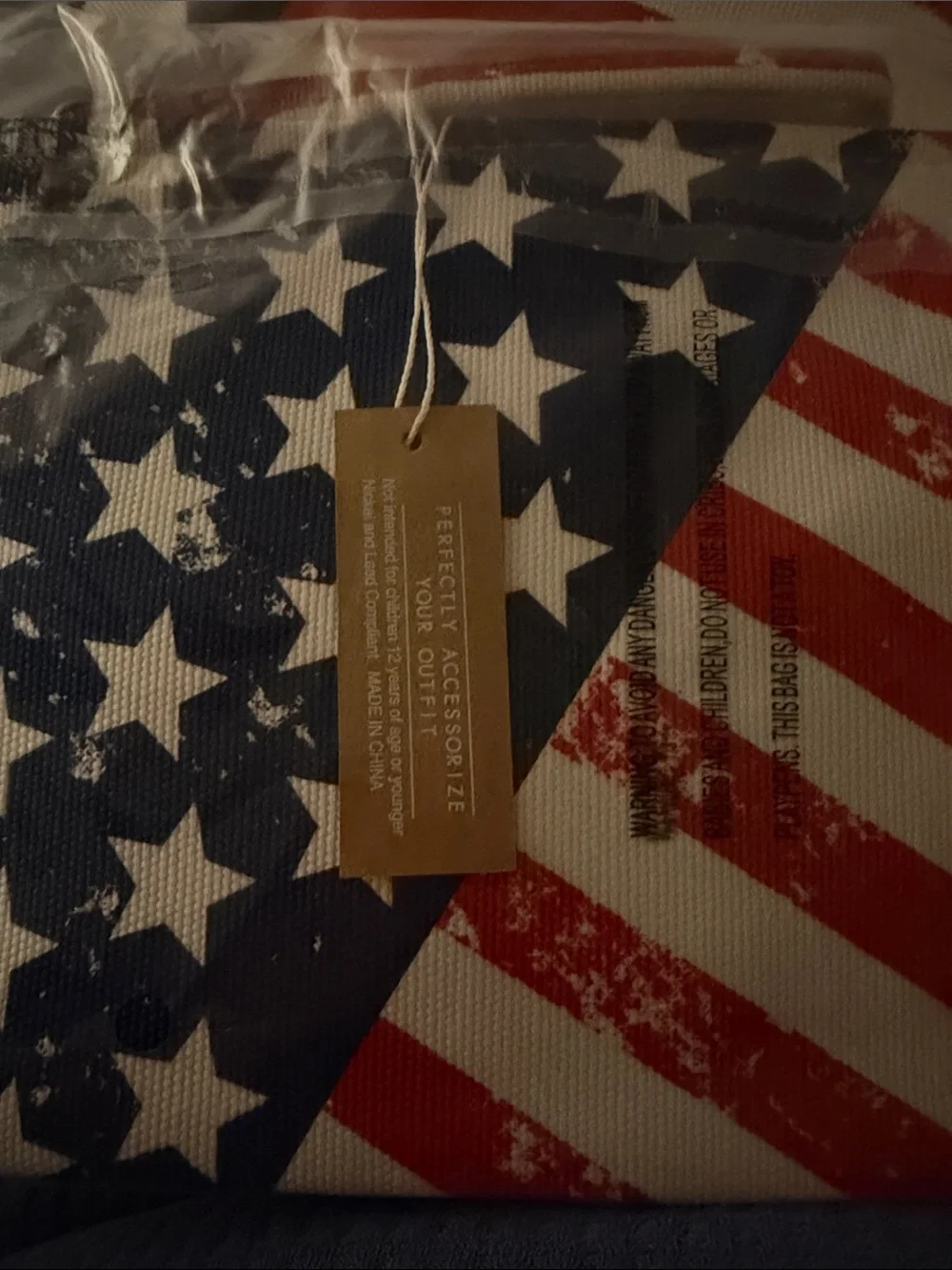 American Flag Wristlet Pouch - Stars & Stripes NWT